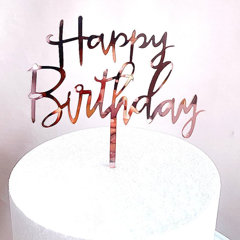 HAPPY BIRTHDAY CAKE TOPPER