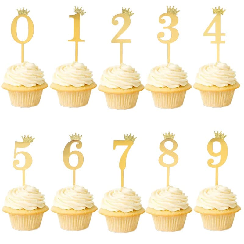 0-9 NUMBER CAKE TOPPER