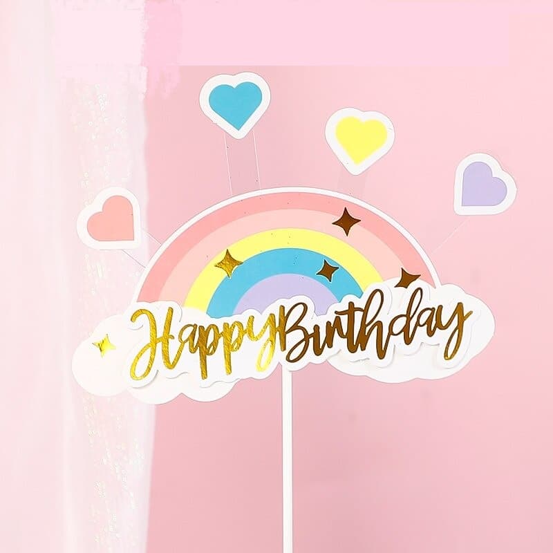 RAINBOW CAKE TOPPER