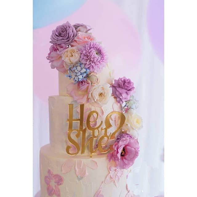 HE OR SHE CAKETOPPER