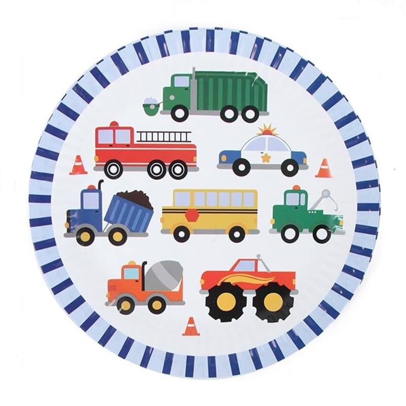 WHEELS PAPER PLATES