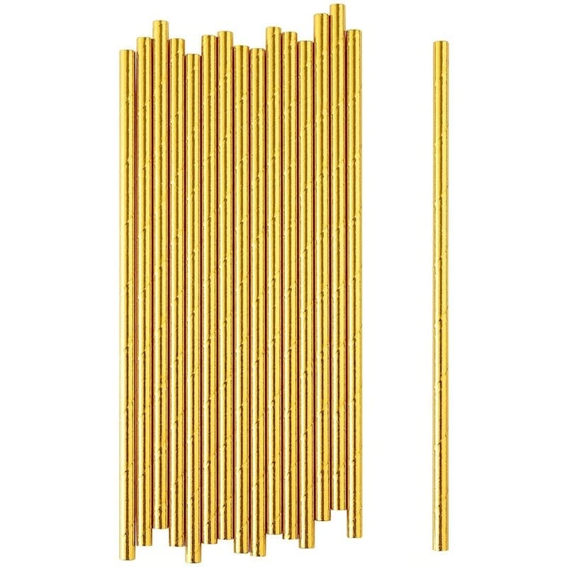 GOLD FOIL PAPER STRAW